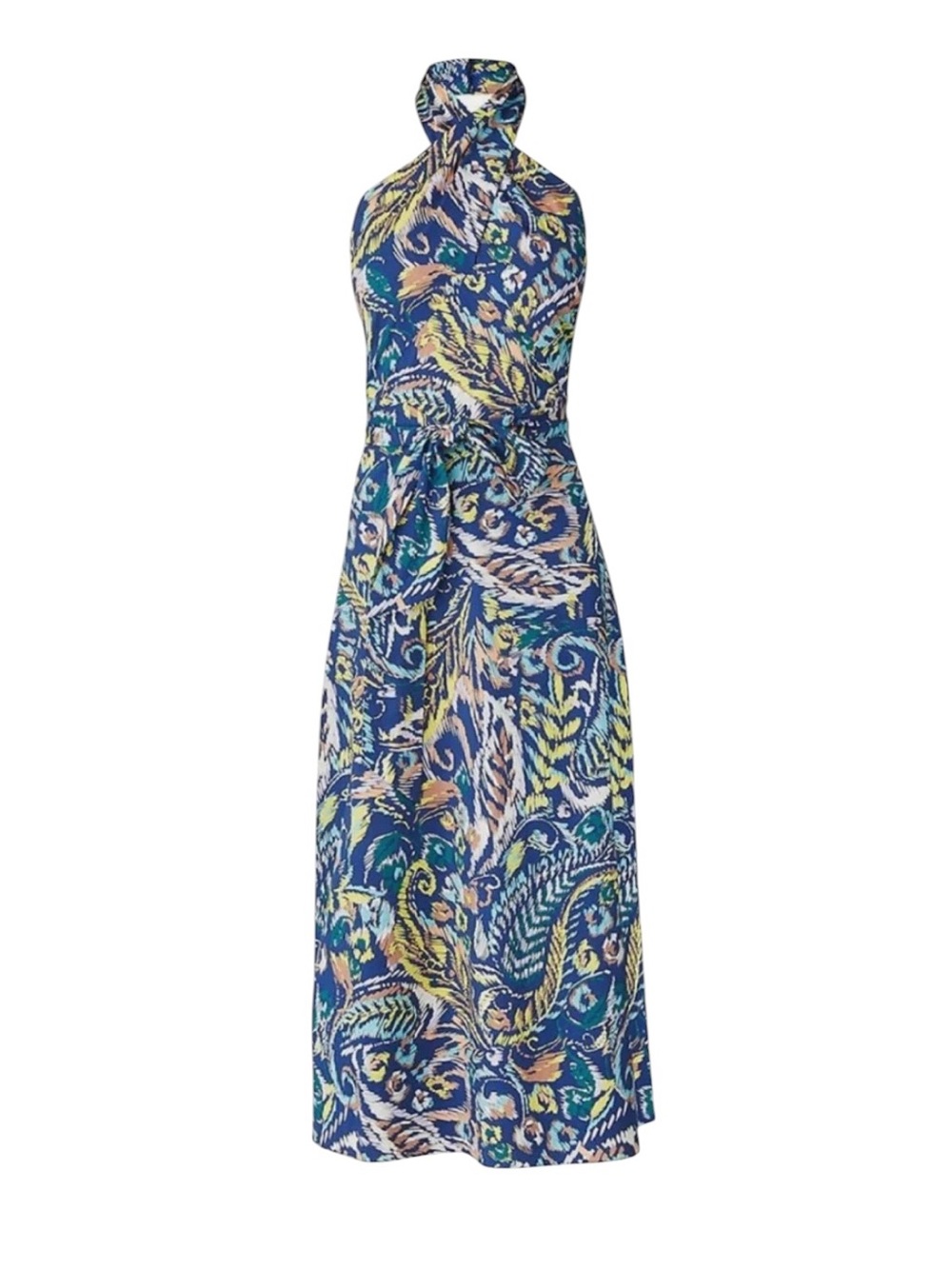 Shoshanna Halter Tropical Beekman Midi Dress Size 12 New w tickets